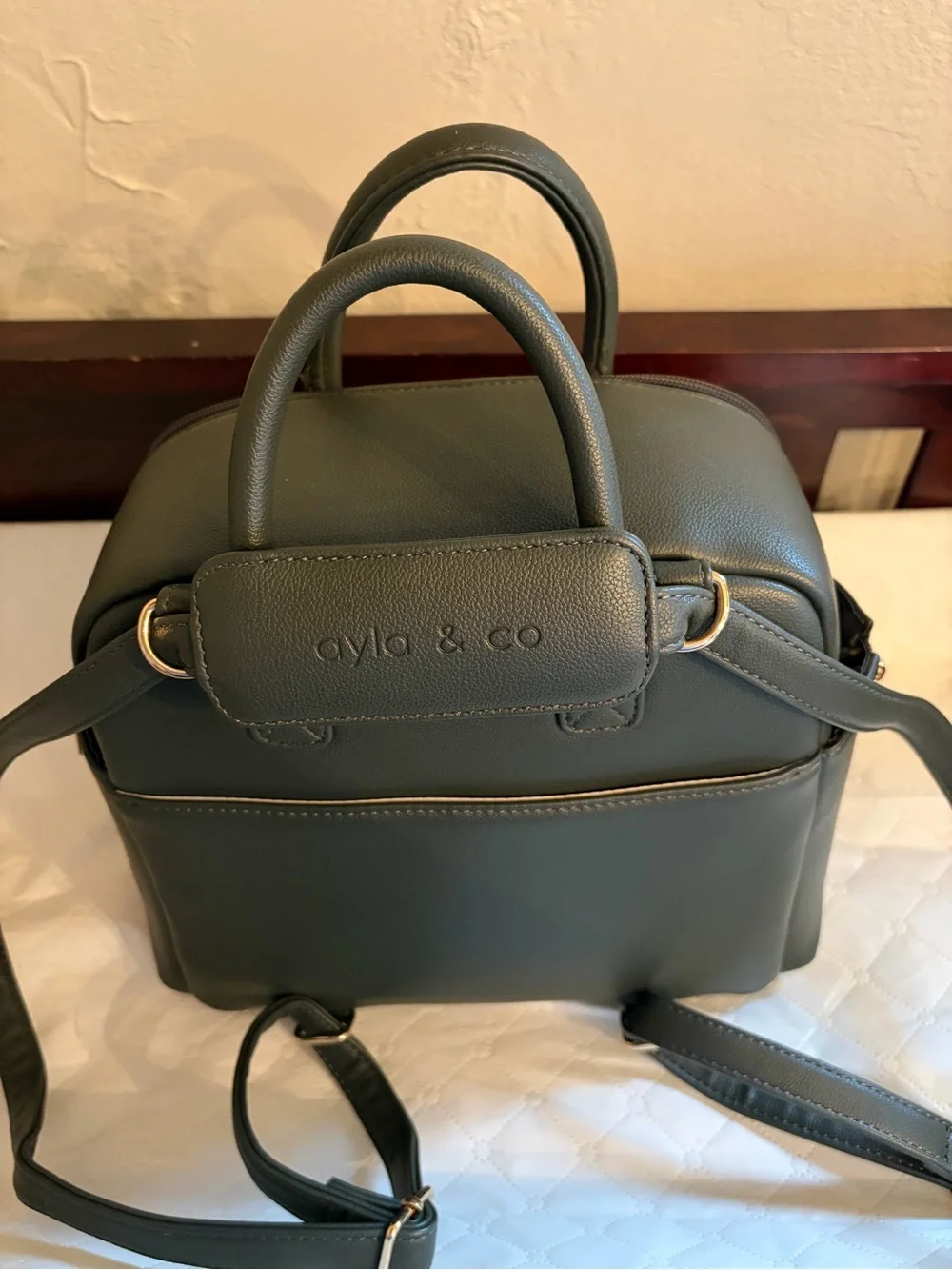 Ayla & Co Mini Olive Diaper Backpack
